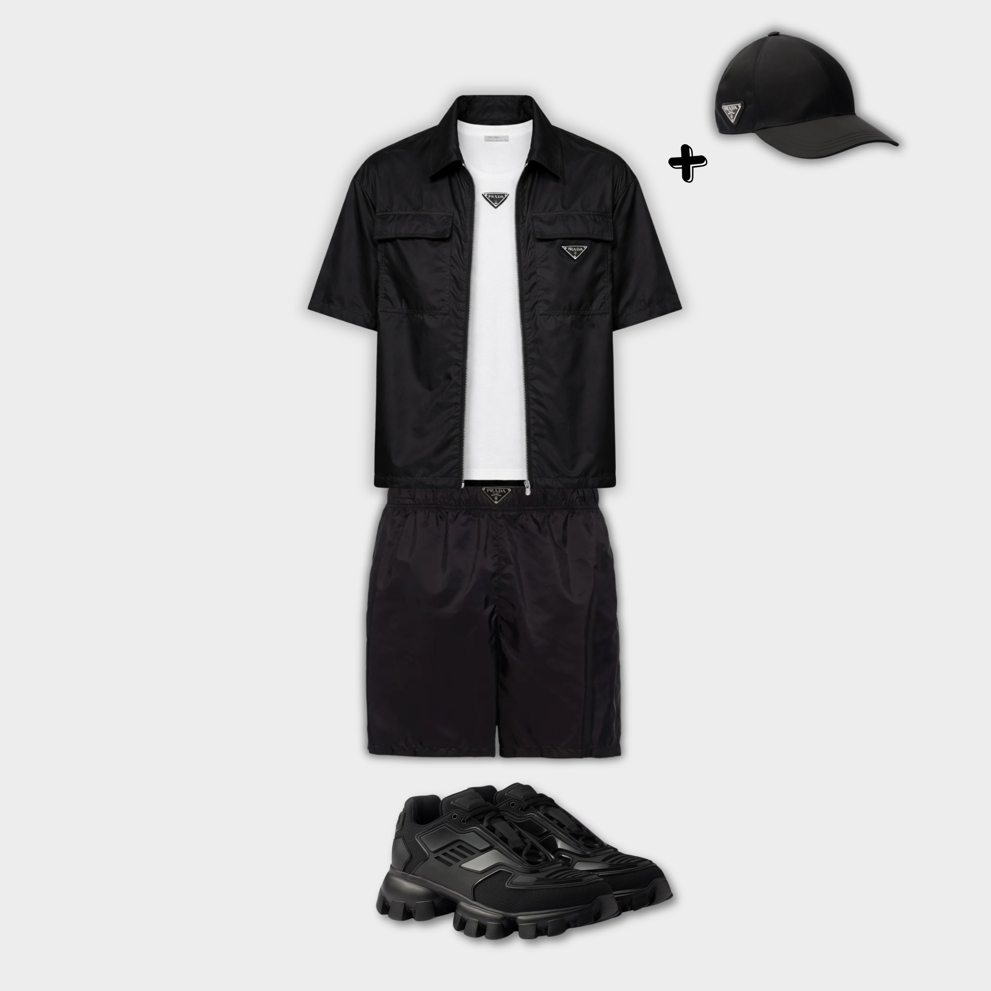 Outfit Prada Noir + Casquette Offerte