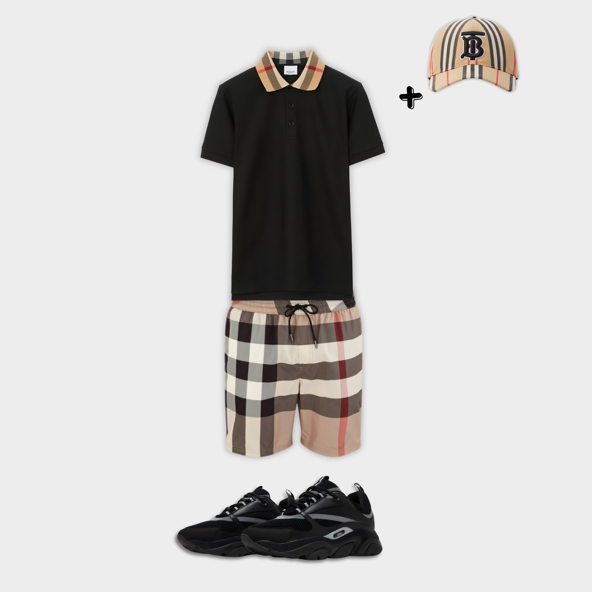 Outfit Polo Burb°rry + Casquette Offerte