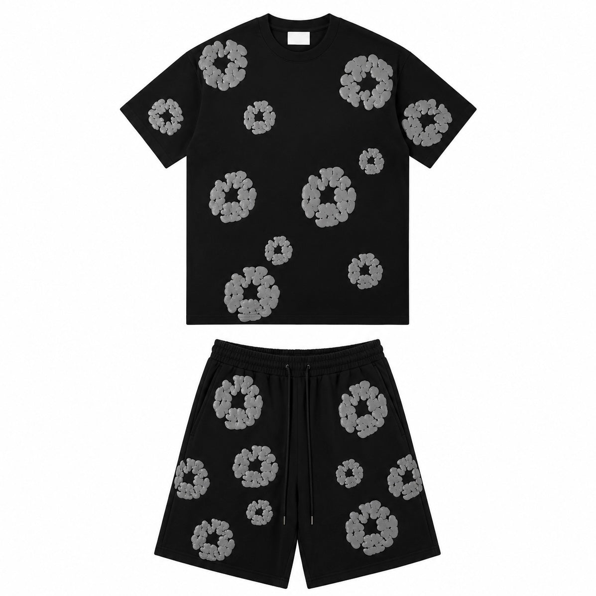 Ensemble Fleurs - Noir / Gris