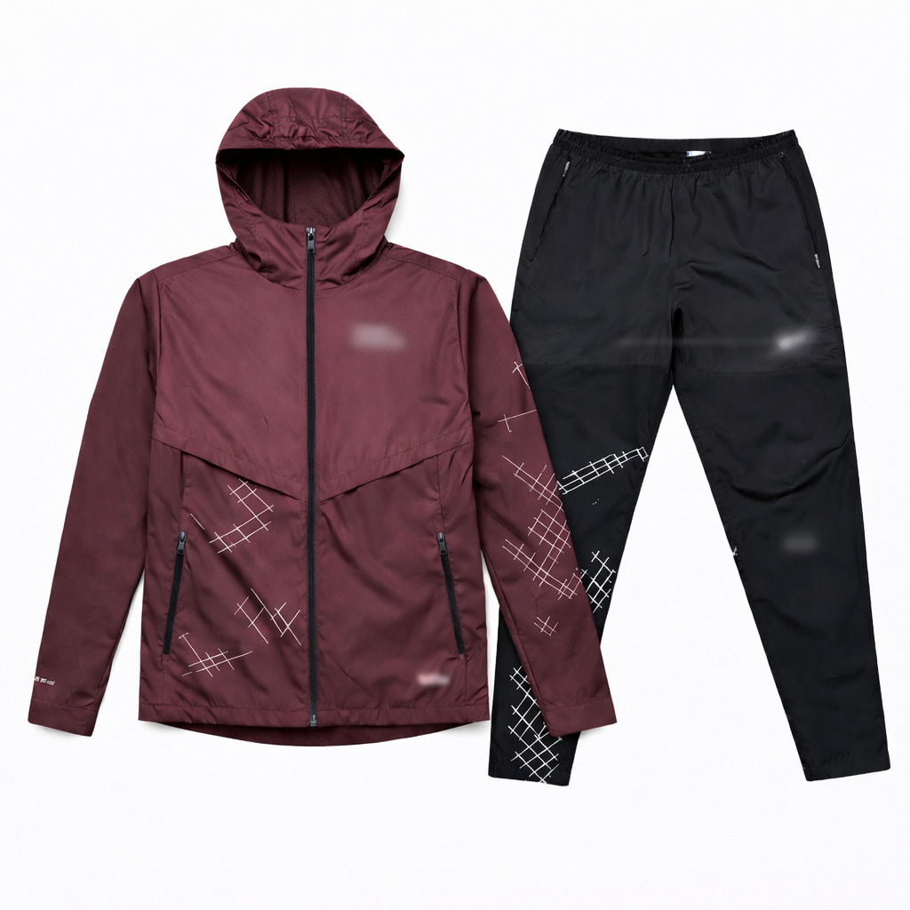 Survêtement Running - Noir / Rouge