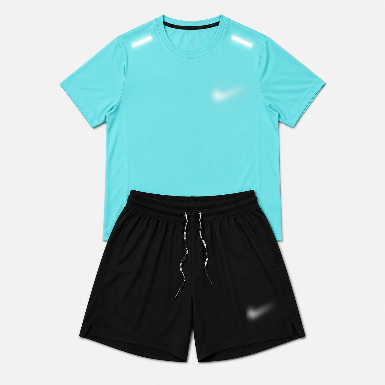 Ensemble Running  - Noir / Turquoise